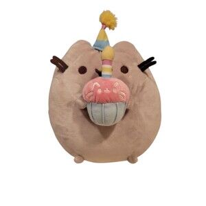 Gund Pusheen Birthday Cupcake Cat Plush Stuffed Animal Toy 10.5” 2016